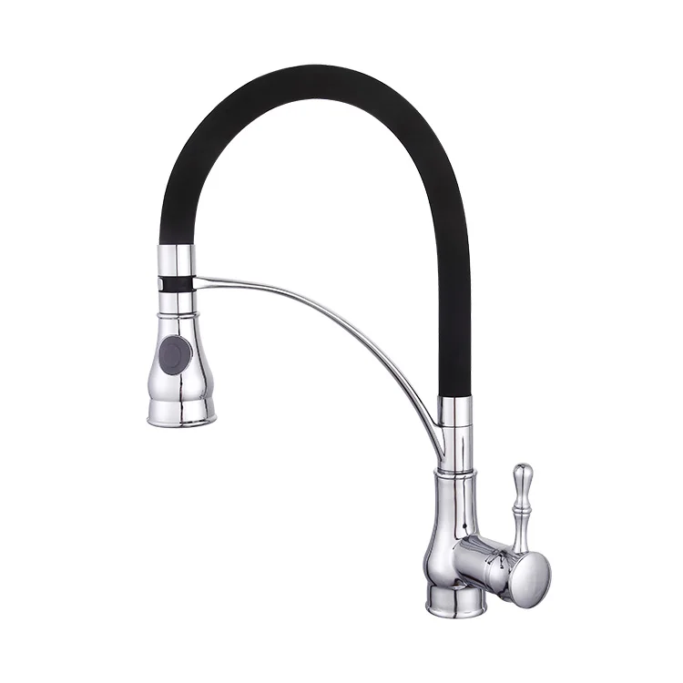 Wholesale modern single handle pull down kitchen sink faucet