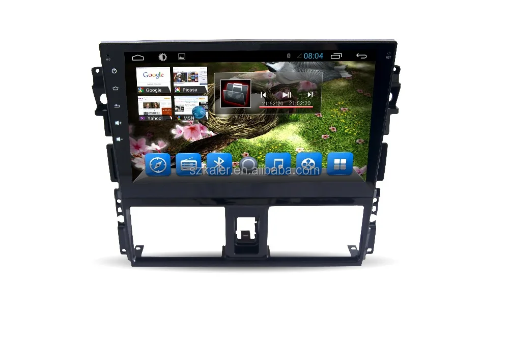 Factory directly !Dual core android 4.4 car dvd player for Toyota Vios +OEM+DVR !