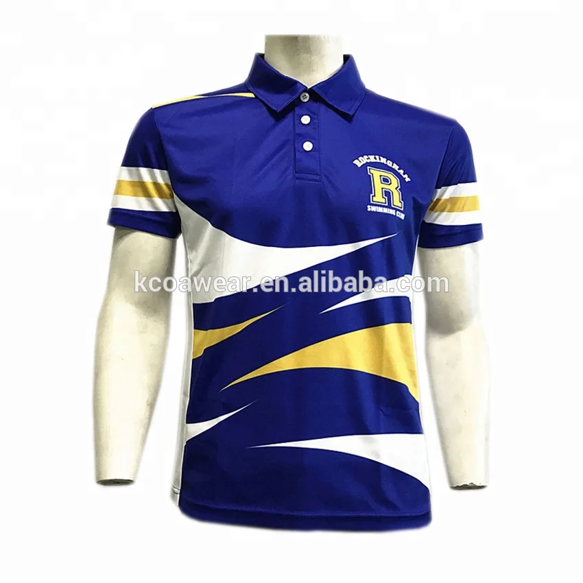 

Newly design custom quick dry polo shirt sublimated