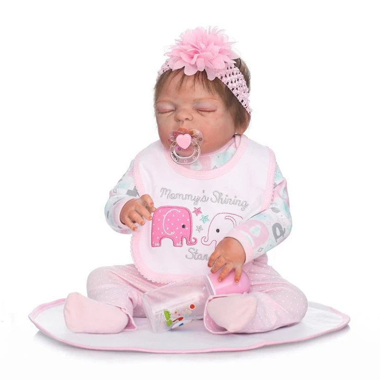2018 New Reborn Baby Girl Doll 57cm The Full Body Silicone Reborn Baby Doll Handmade Lifelike