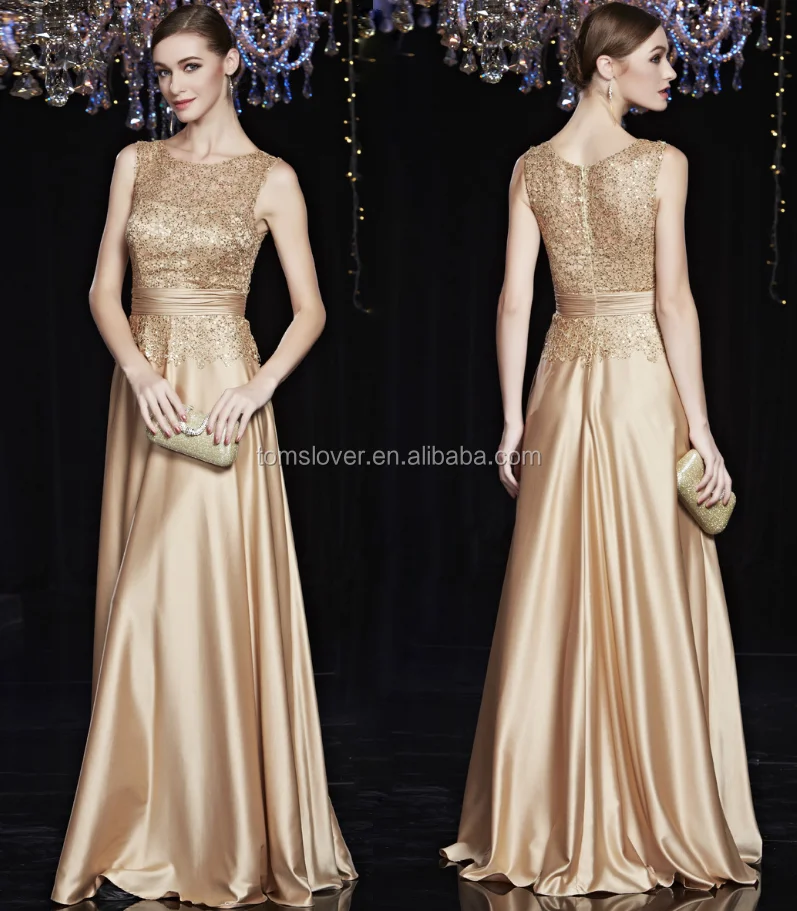 

Fashion Women Formal Elegant Evening Dress Infinity Convertible Women' Bridesmaid Wrap Dress, Light gold
