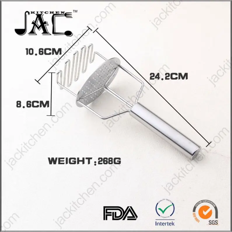 Top Selling Durable Stainless Steel Manual Nylon Potato Food Masher