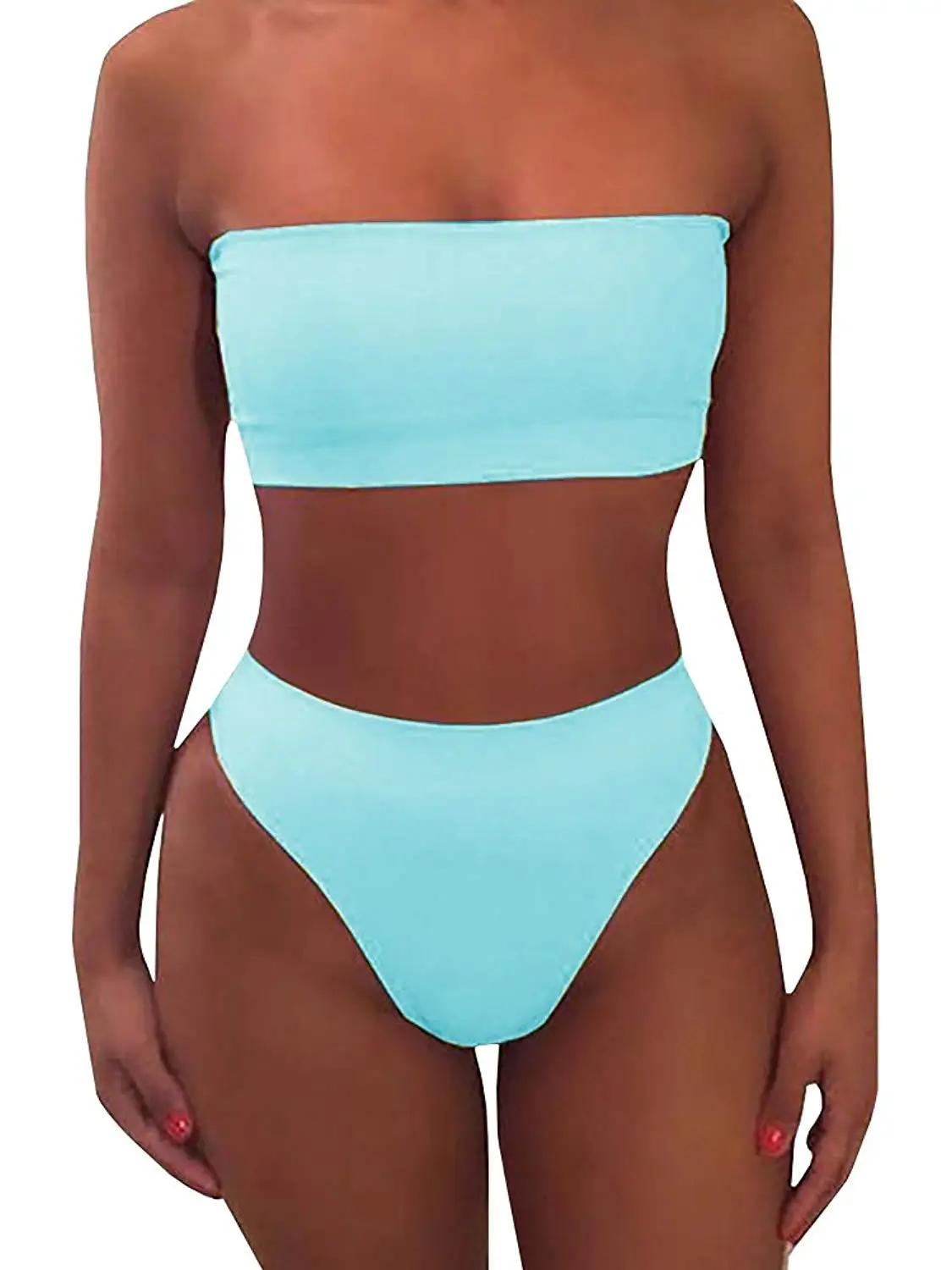 strapless 2 piece bathing suits