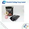 2015 hot sale zip lock stand up foil matte looks black plastic bags