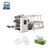 Automatic V fold embossing facial tissue kleenex paper processing machine