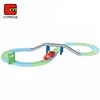 100 pcs self diy track set electronic model train with glowing
