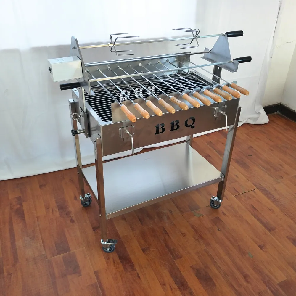 Trolley Braziliaanse Griekse Houtskool Bbq Barbecue Spit GREEK CYPRIOT CHARCOAL Outdoor Rotisserie Barbecue BBQ Grill