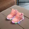 2018 fashion cool LED high quality kids shoes unisex girls boys shoes cool breathable Spring/autumn cute children sneakers