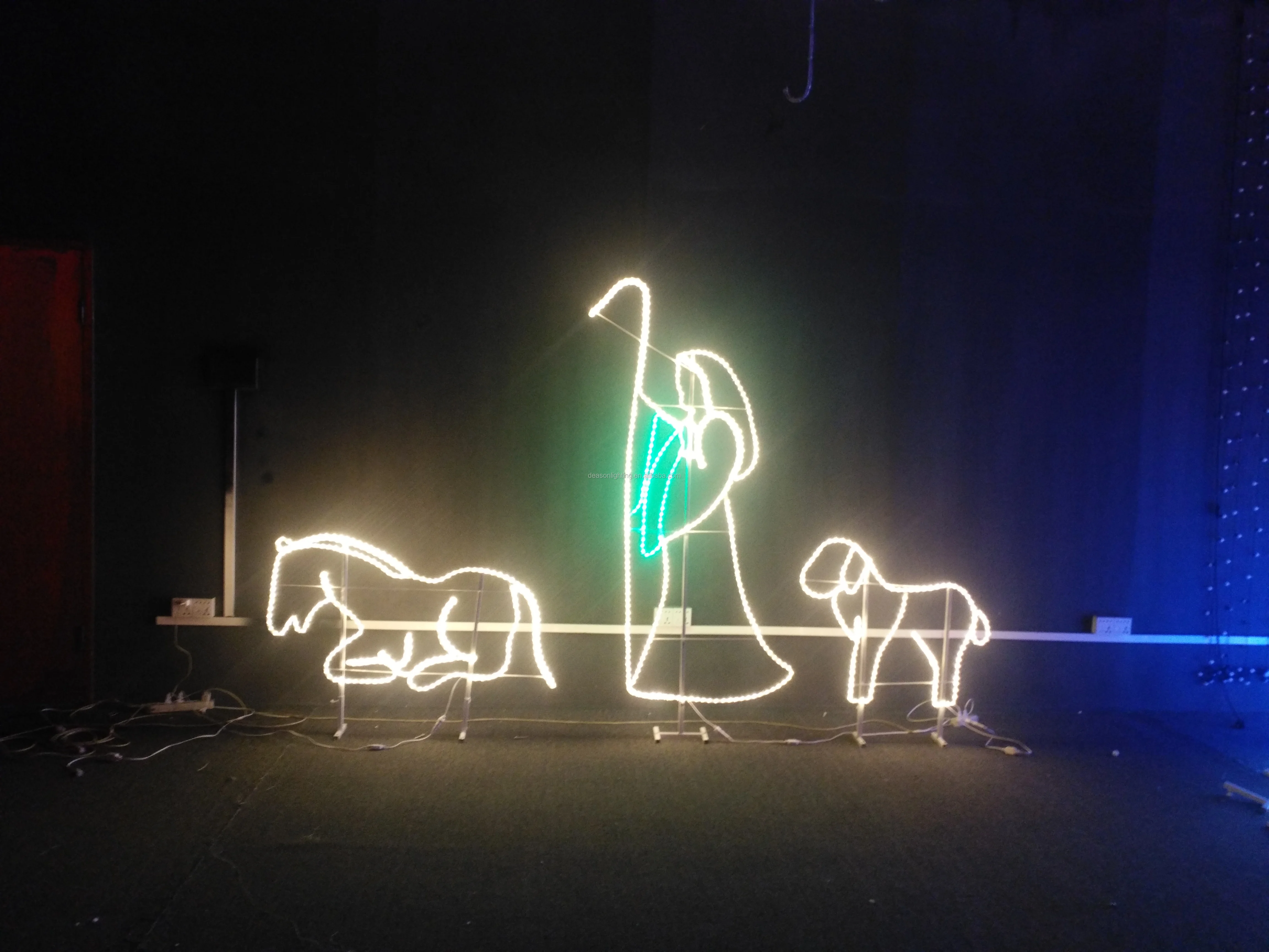 Rope Light Nativity Buy Lighted Outdoor Nativity Scenes,Outdoor