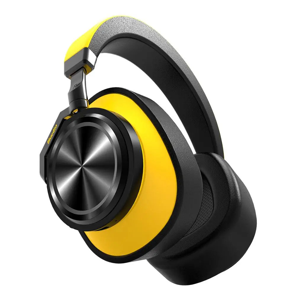 

Bluedio T6 (Turbine) Active Noise Canceling . Voice Control, ANC FPR bluetooth headphone Over Ear style w/Mic, (Yellow)