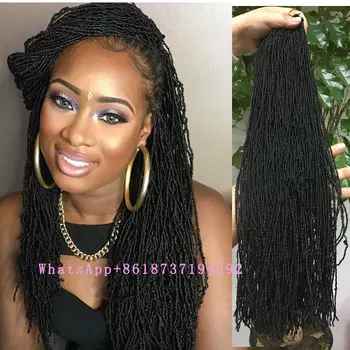 Synthetic Micro Locs Crochet Braids 18inch 80strands Pack Afro