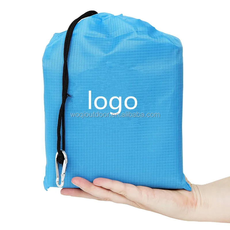 

woqi Camping sand proof and waterproof portable Parachute nylon fabric beach blanket, 9'*7' feet oversized picnic beach blanket, Customiszed