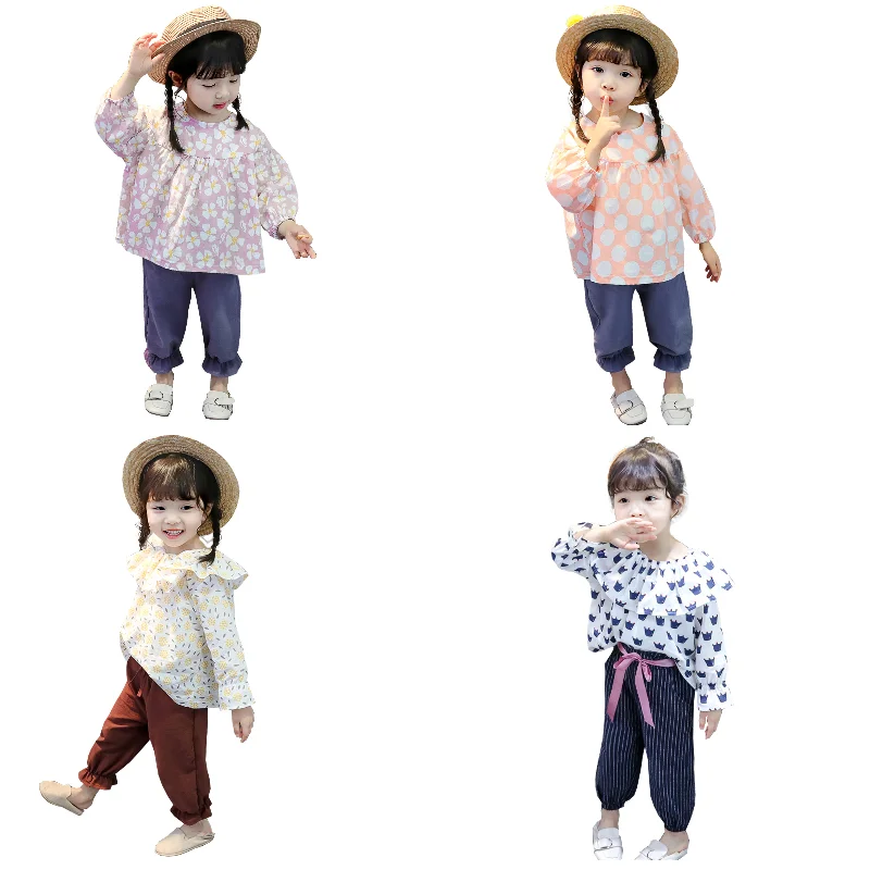 

2018 trending products children clothes girls wears washable and friendly girls spring or autumn set with China manufacturer, As pic shows;we can according to your request also