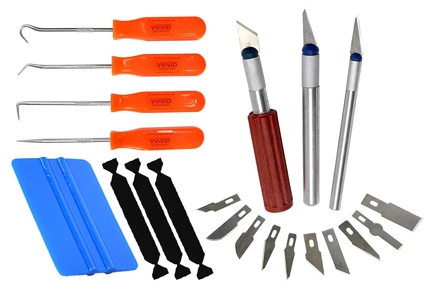 7 Piece Multi-Tool Bundle VViViD Stainless Steel Precision Weeding Tool Sets