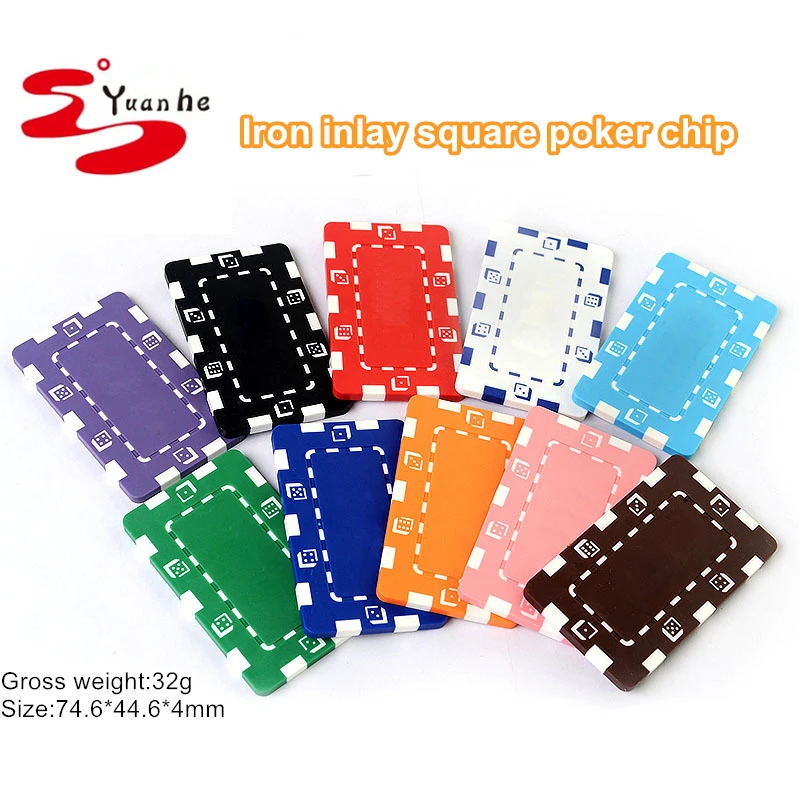 10 Yellow 32g Blank Rectangular Square Poker Chips Plaques Get 1 Free Buy 2 