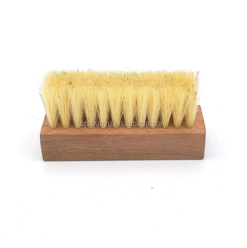 Black Walnut Wood Hog Hair Shoe Brush,Boar Bristle Sneaker Brushes