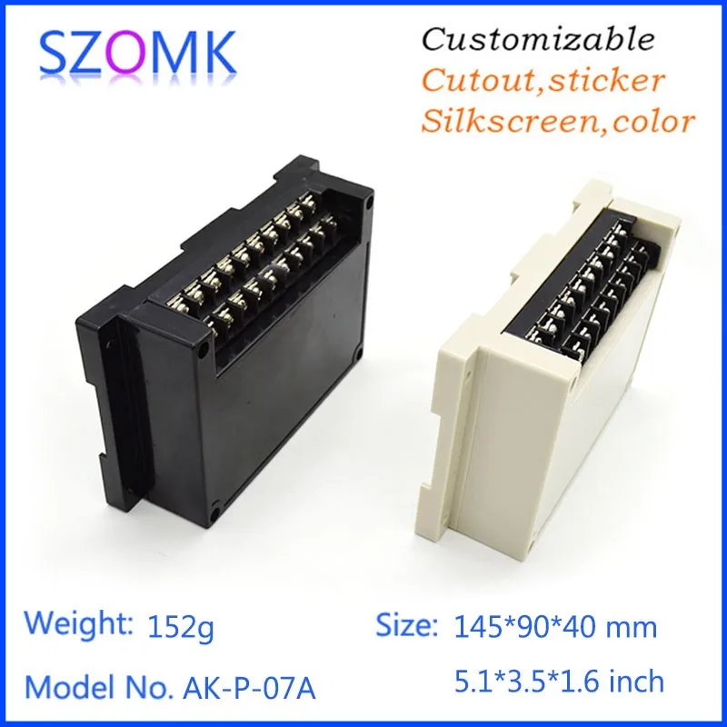 szomk industrial control case abs din rail enclosures for electronic