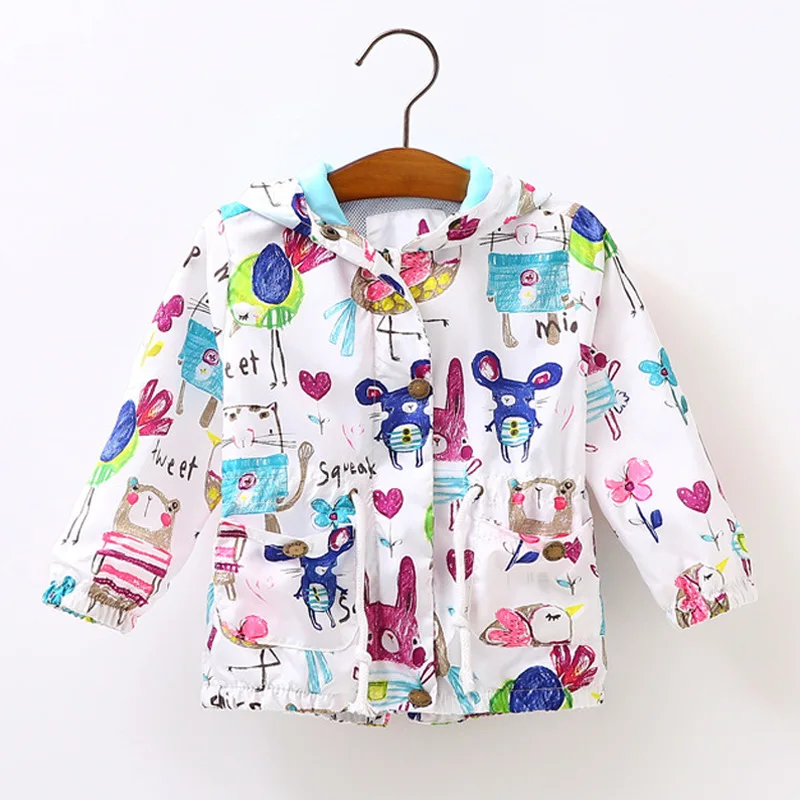 

autumn latest style children's long-sleeved jacket baby cotton card trench coat, Colorful