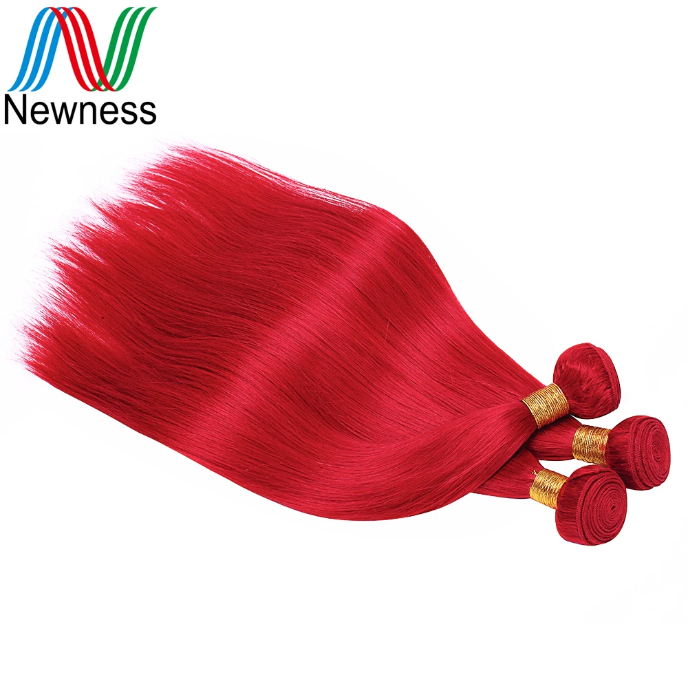 

Newness human Indian hair red straight hair weaves raw unprocessed virgin hair bundles