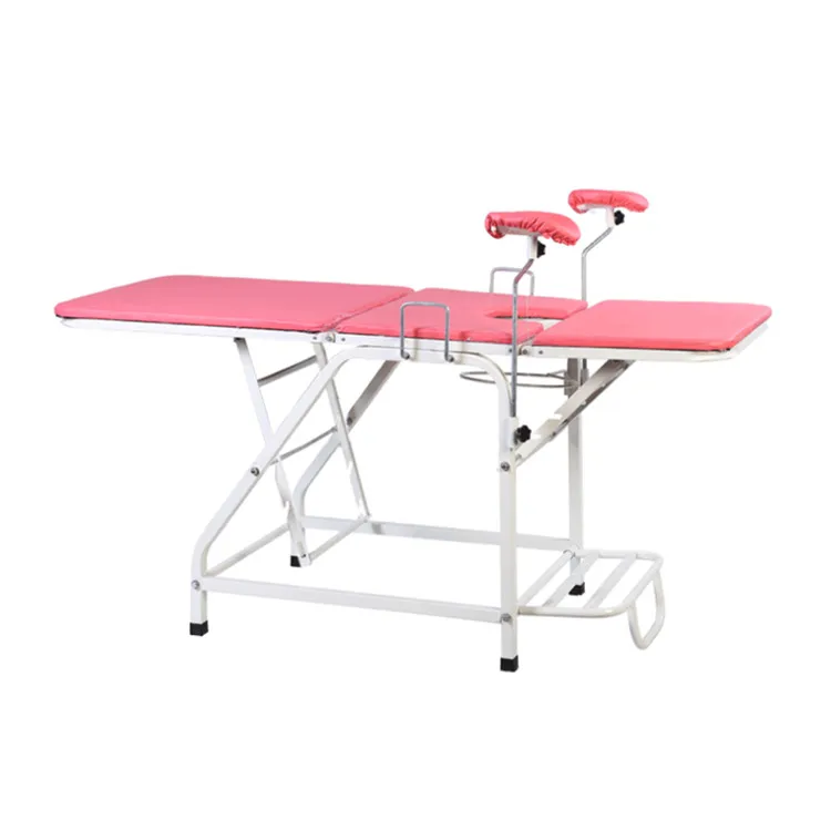 Cheap steel coating treatment table medical in hospital obstetric and gynecology examination couch
