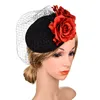 Beautiful ladies flower hats party flower fascinator with veil popular