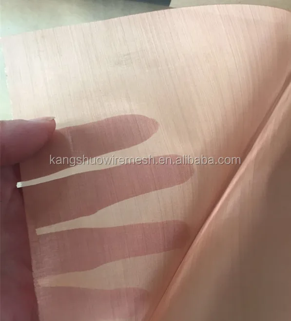 
RF absorber red copper woven mesh fabric/pure copper wire mesh for fuel cell 
