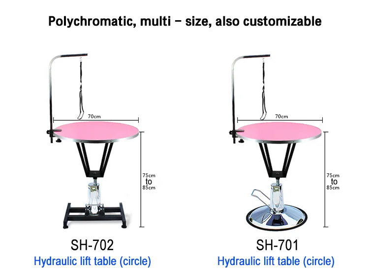 Adjustable Hydraulic Dog Round Grooming Table pet grooming table