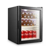 Homesun hotel room glass door compressor mini bar minibar 40l refrigerator