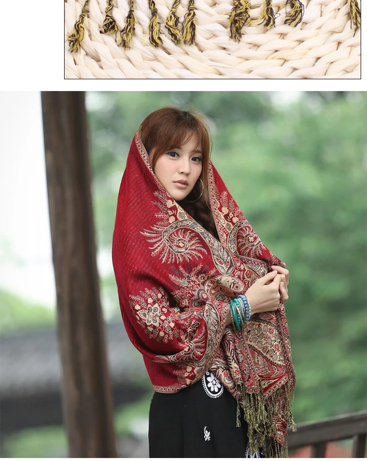 Buy Pashmina Scarf,Paisley Pashmina 
