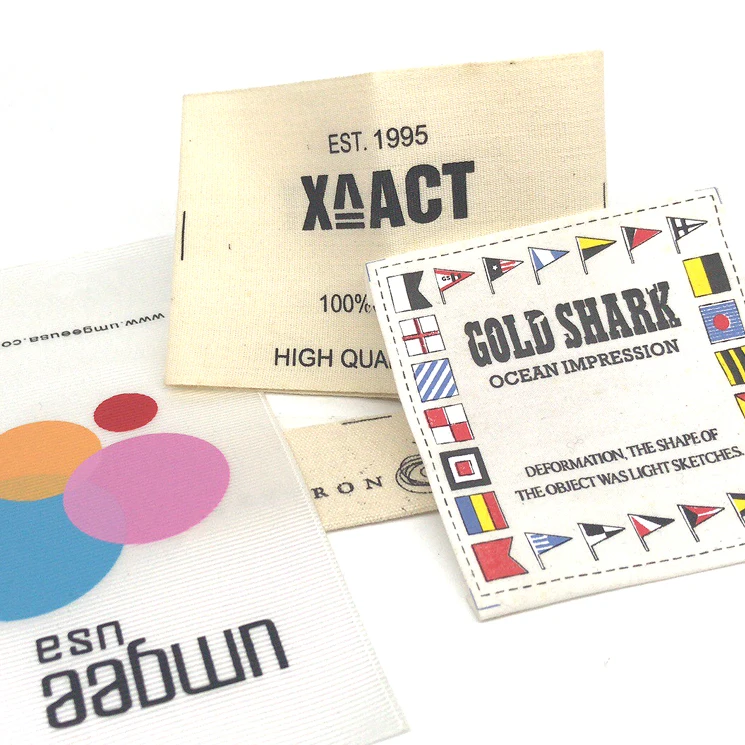 

Custom Fashion Private Brand Name Printed Cloth Label for Clothing, Custom color