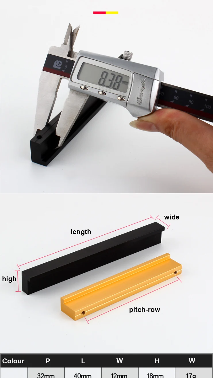 veitop welltop welltop hardware modern kitchen aluminium profile cabinet handle VT-01.133