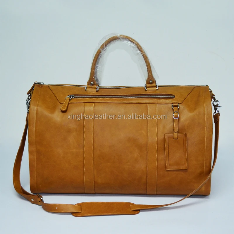 leather garment bag duffle