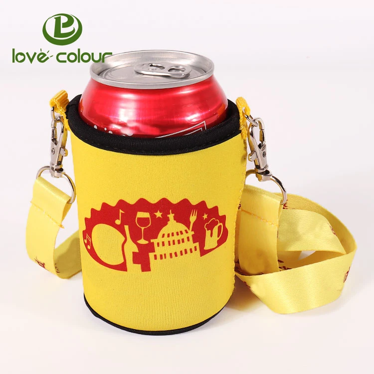 Can cooler with lanyard 1