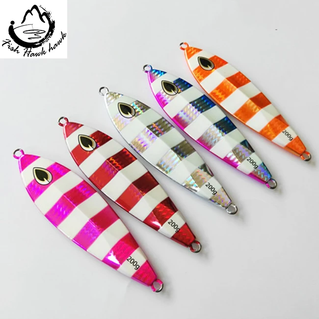 

NEW Metal Lead Slow Pitch Jigging Lure jig lures for seawater boat fishing, 5 colors