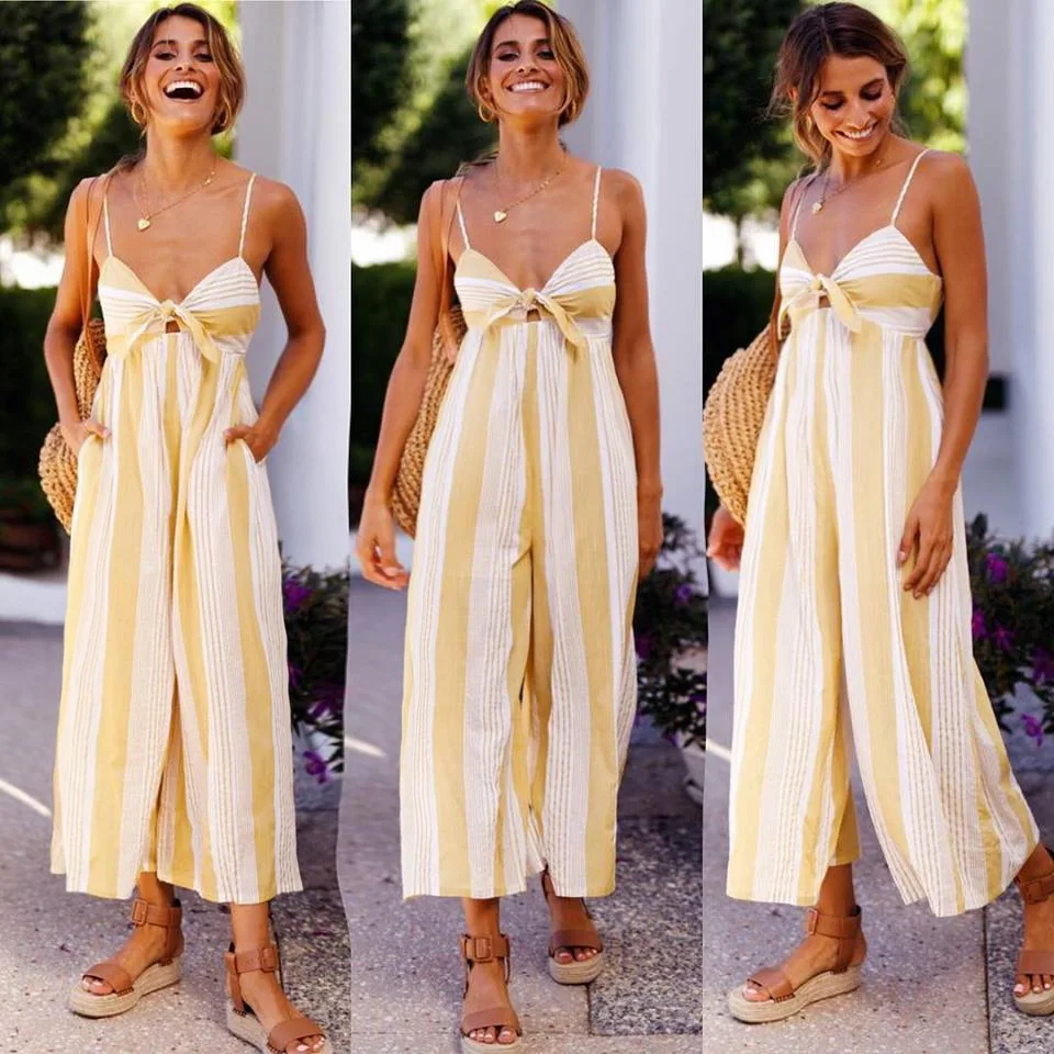 

Bows Long Rompers Women Sexy Jumpsuit Track Pants, Shown