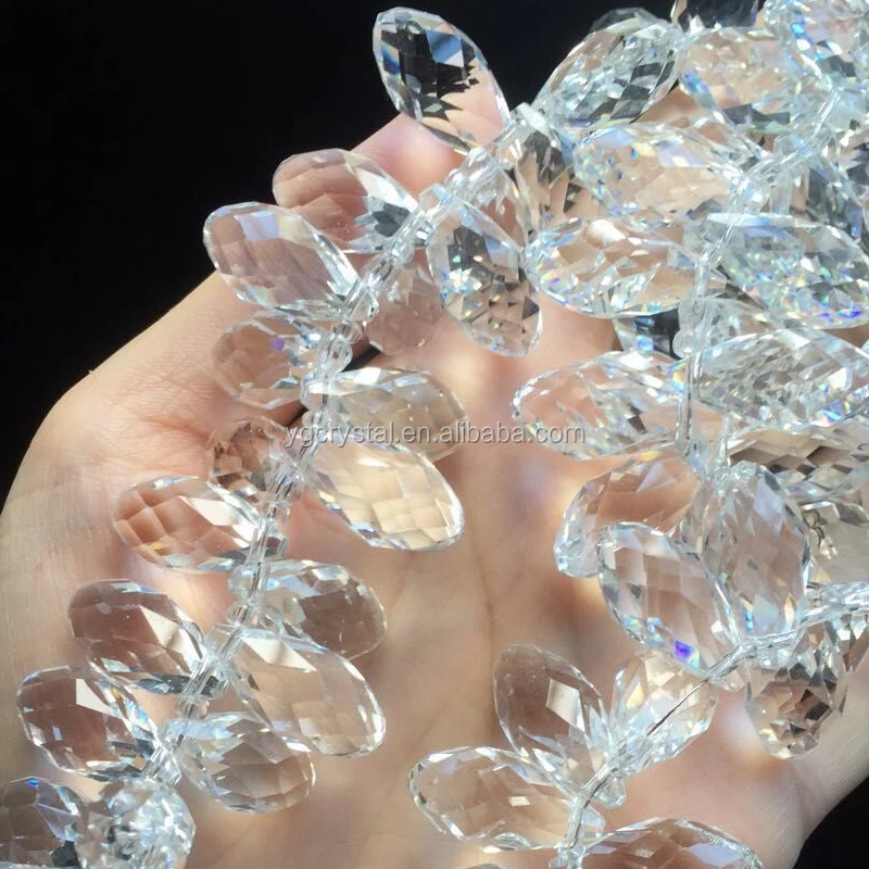 
10*20mm crystal beads bullet shape clear color 