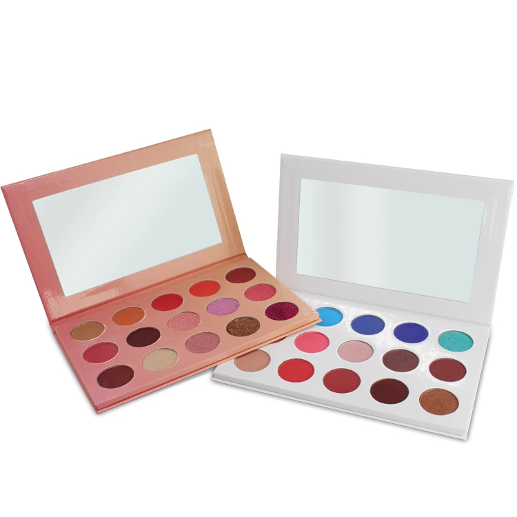 

2019 Hot sale OEM 26mm makeup palette Matte Shimmer Glitter 15 Colors Private label eyeshadow palette