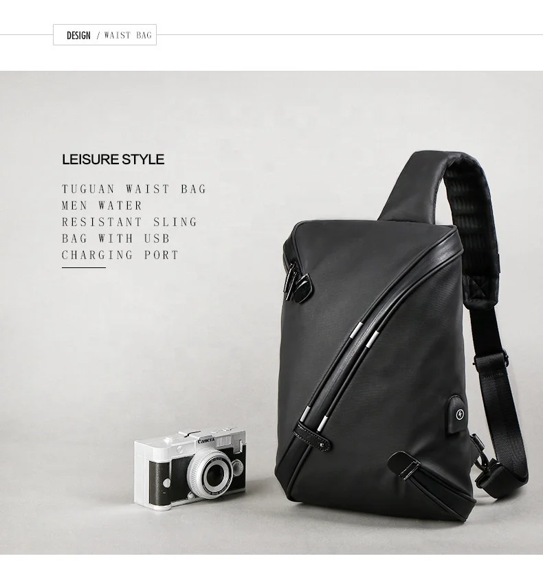 Hot Sale Fanny Pack for Men Chest Bag Anti Theft Waterproof Casual Shoulder Sling Bag CF1786X