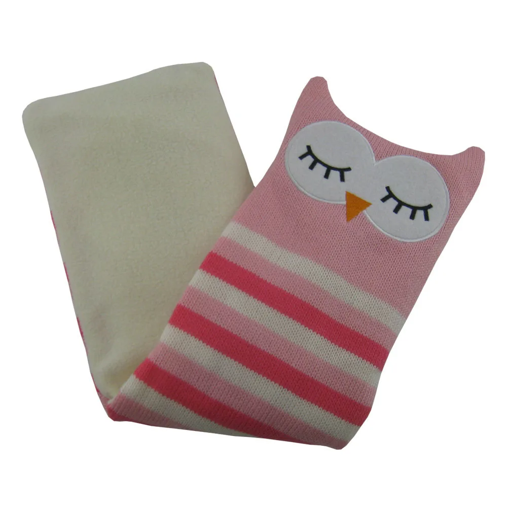 Knitted Owl Pillow Nature Seeds Buckwheat Lavender Microwave Heat Pack