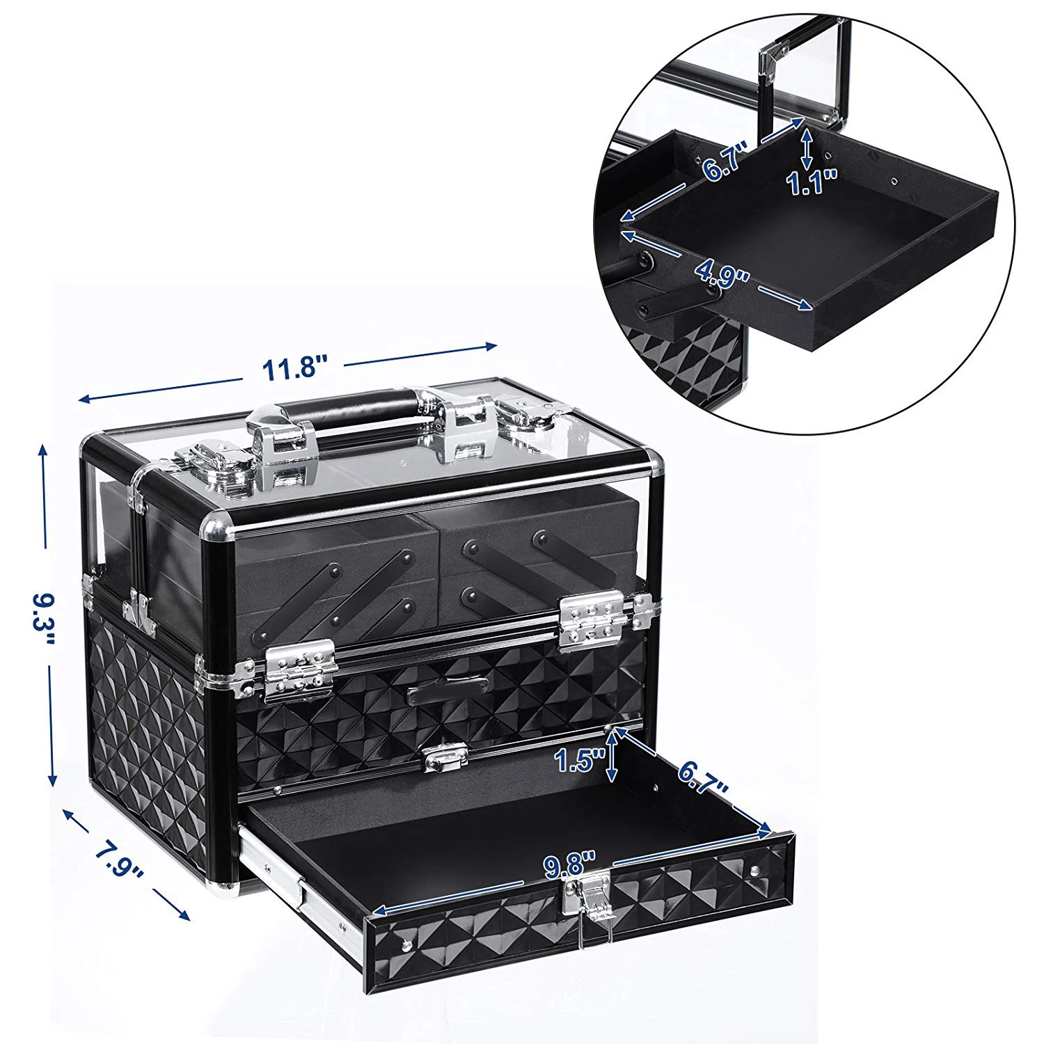 Multipurpose Aluminum Acrylic Vanity Case For Makeup Buy Vanity Case