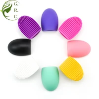 

Free Sample Custom Eco-friendly silicone makeup brush cleaner and dryer Egg shape Make up Brush cleaning pad private label