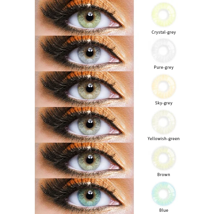 Fancy Look Soft  HD Aurora Super Natural  Color Color Contact Lens Manufactured Yearly Cosmetic Soft lentes de contacto