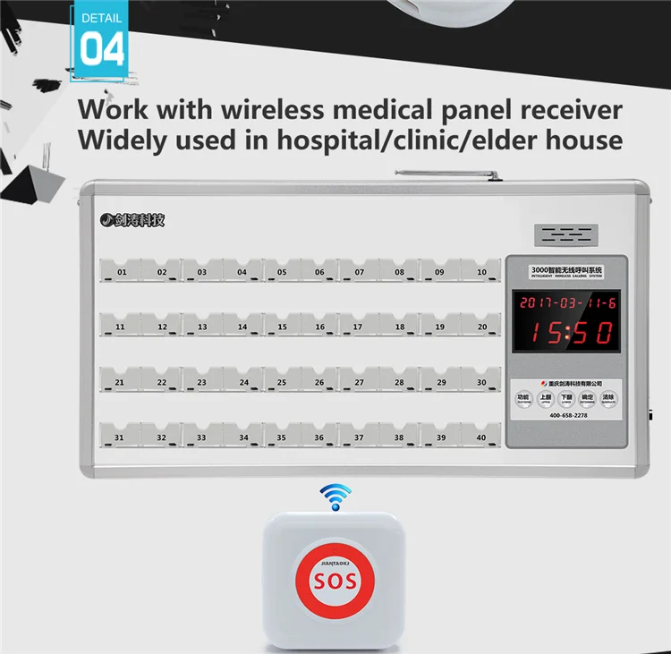Wireless Hospital Caregiver Pager Emergency Nurse Call Cord.png