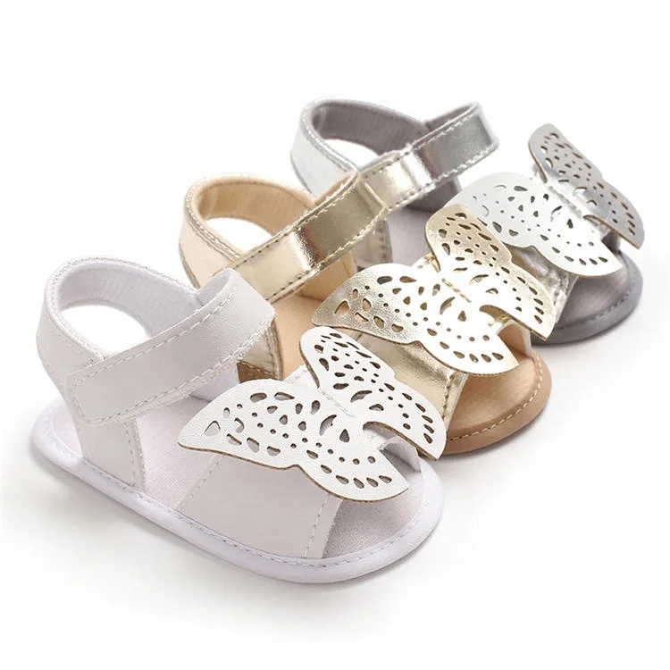 

2019 New style infant Sandals Butterfly soft-sole Princess Toddler baby shoes for Girl, 3 colors