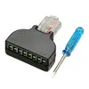 Screw Terminal Adaptor RJ45 Ethernet Male To 8 Pin AV Terminal Screw Adapter Converter Block Plug CCTV Accessory
