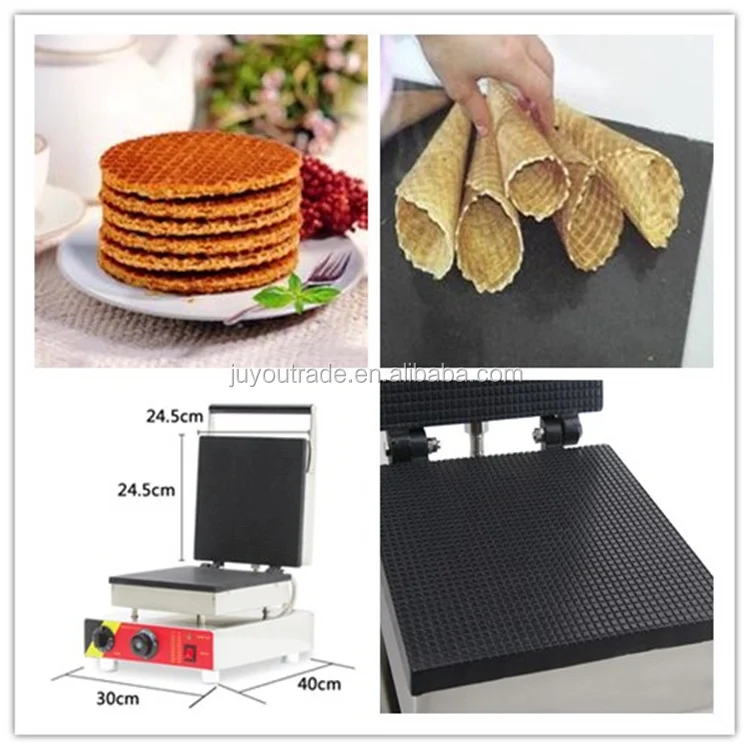Juyou Stroopwafels Maker Machine Waffle Cone Maker Dutch Stroopwafels