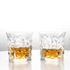 Interesting Bar Whiskey Customized Wholesale Elegance Streak Crystal Drinking Glasses Bar Home Garden Party Accessories Tools