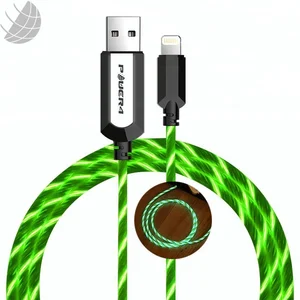 MFI Certified LED Flowing Light USB Charging Data Cable iPhone