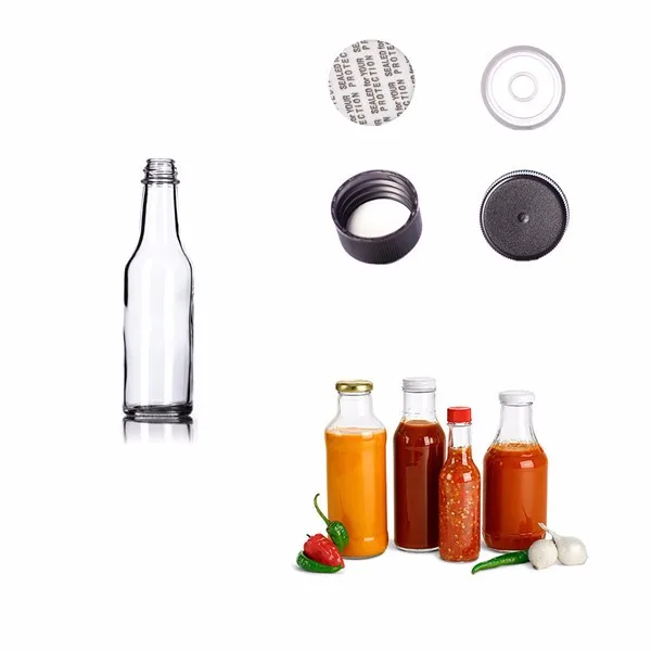 Chili Sauce Glass Bottles,5 Oz,10oz,12 Oz Clear Woozy Glass Barbecue