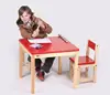 Solid pine wood 4 kids siting table chair set, day care furniture sale